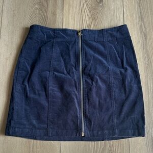 Forever 21 Dark Blue Mini Skirt with Front Zipper